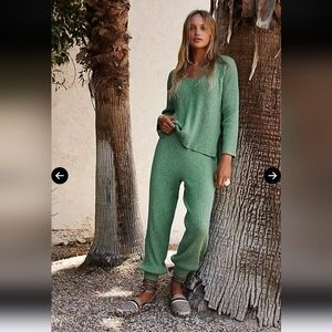 EUC FREE PEOPLE BEACH JUSTINE SWEATER RIBBED V- NECK SWEATER SZ XS